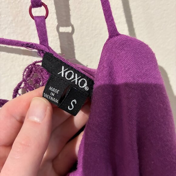 XOXO Bright Purple Y2K Camisole Top - Women's S - Picture 4 of 9